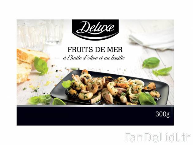 Fruits de mer à l’huile d’olive et au basilic1 , prezzo 2.99 € per 300 g ...
