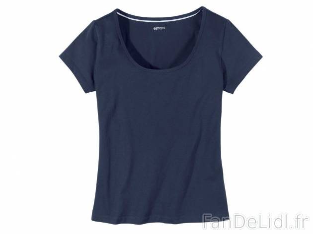 T-shirt femme , prezzo 2.99 € per L&apos;unité au choix 
- Ex. : 85 % coton ...