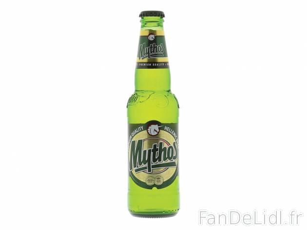 Bière Mythos1 , prezzo 0.99 € per 33 cl 
-  4,7 % Vol.