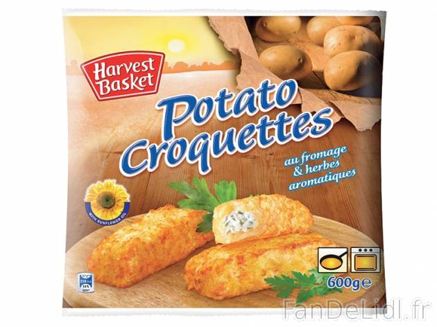 Croquettes de pommes de terre , prezzo 1,99 € per 600 g au choix, 1 kg = 3,32 ...