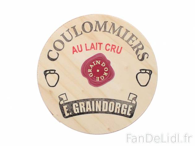 Coulommiers1 , prezzo 3.49 € per 350 g 
- Au lait cru
- 23 % de Mat. Gr. sur ...