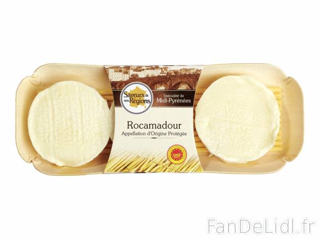 Rocamadour AOP1 , prezzo 2.09 € per 3 x 35 g 
-  Lait de chèvre
