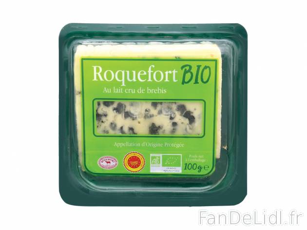 Roquefort Bio AOP1 , prezzo 1.99 € per 100 g 
-  Lait de brebis