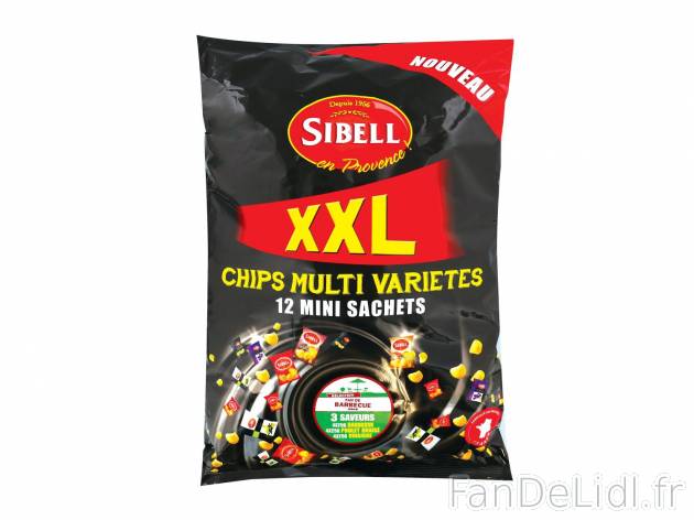 12 mini sachets de chips1 , prezzo 2.00 € per 12 x 25 g 
- Maxi format !
- Saveurs ...