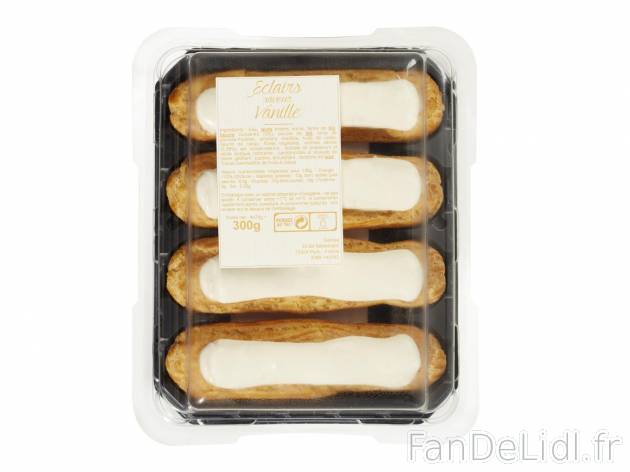 4 éclairs saveur vanille pur beurre1 , prezzo 2.69 € per 300 g 
    