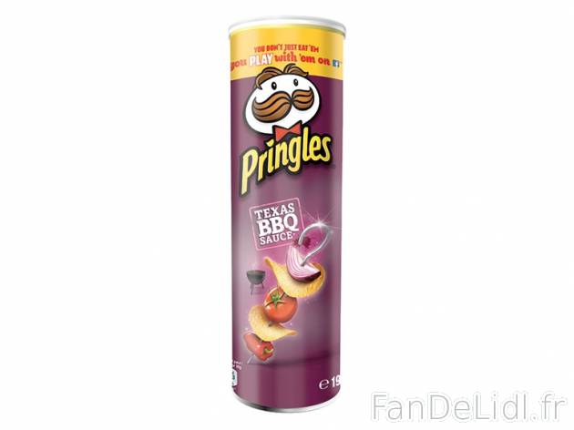 Pringles Texas BBQ , prezzo 1.75 € per 190 g, 1 kg = 9,21 € EUR.