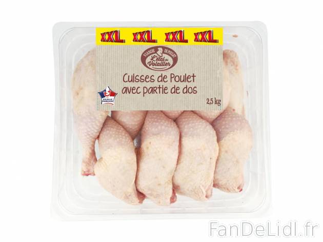 Cuisses de poulet1 , prezzo 1.99 &#8364; per Le kilo 
- Vendues en barquettes ...