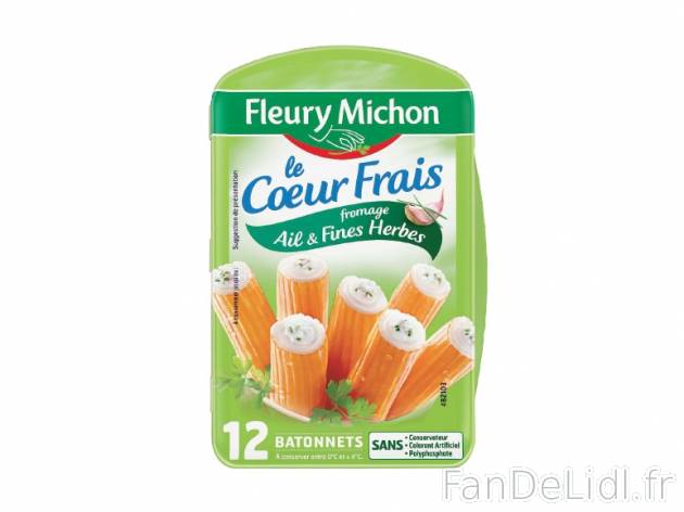Fleury Michon 12 bâtonnets le cœur frais ail et fines herbes , prezzo 1.67 € ...