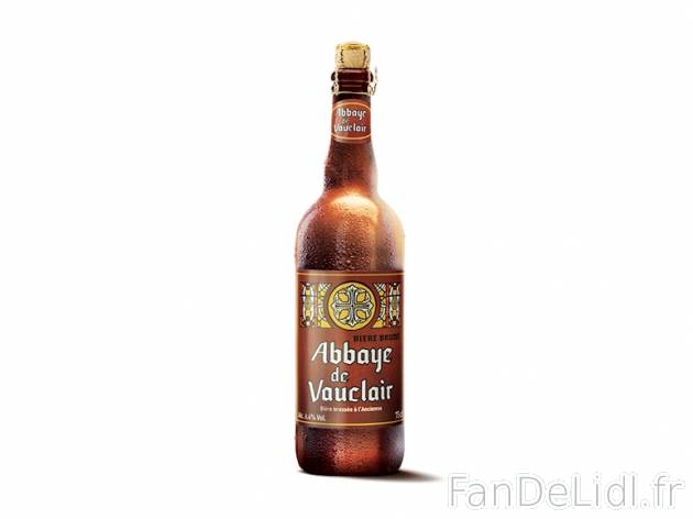 Bière brune Abbaye de Vauclair , prezzo 1.99 € per 75 cl, 1 L = 2,65 € EUR. ...