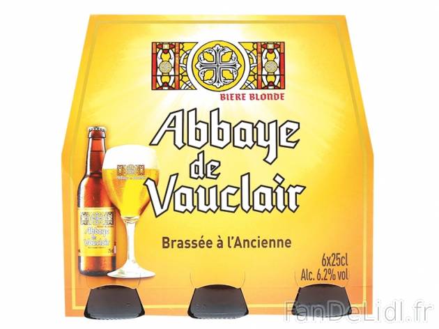 6 bières Abbaye de Vauclair , prezzo 2.35 € per 6 x 25 cl, 1 L = 1,57 € EUR. ...