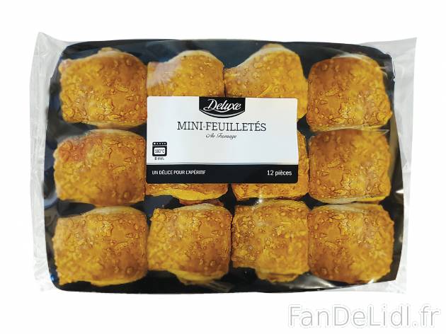 Mini feuilletés au fromage , le prix 1.99 € 

Caractéristiques

- Rayon ...
