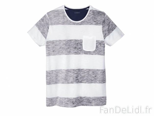 T-shirt , prezzo 4.49 € per L&apos;unité au choix 
- Ex. : 60 % coton et ...