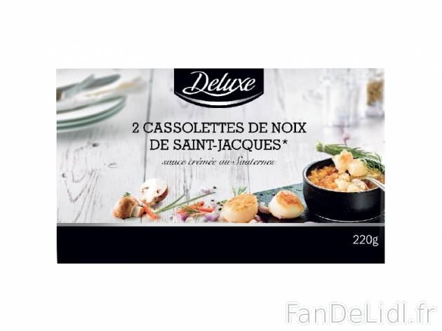 2 cassolettes de Saint-Jacques sauce crémée au Sauternes , prezzo 3.99 € per ...