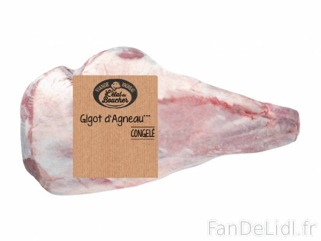Gigot d’agneau , prezzo 7.19 € per Le kilo 
-      Pièce d’environ 2 kg