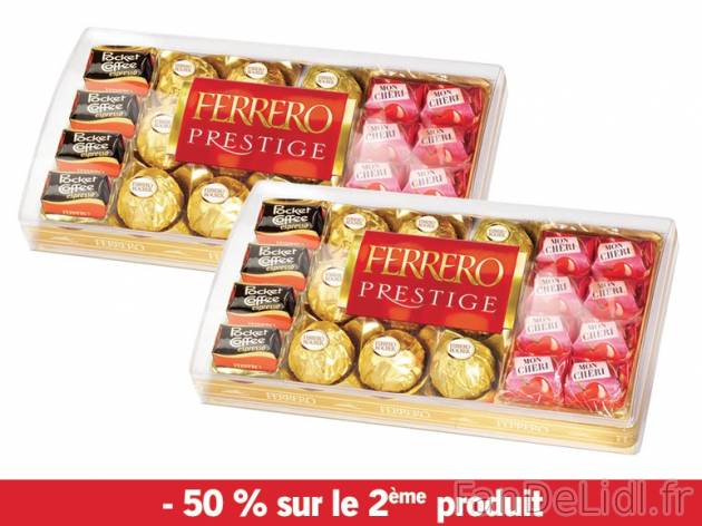 Ferrero Prestige , prezzo 11.38 € per Soit le lot de 2 x 246 g, 1 kg = 23,13 € ...
