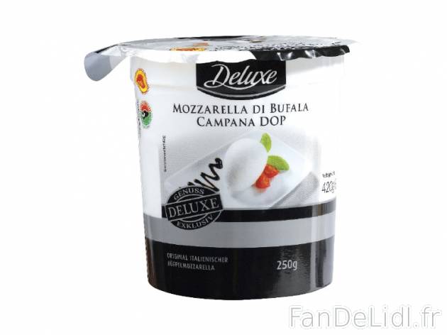 Mozzarella di Bufala Campana DOP , prezzo 2.99 € per 250 g (PNE), 1 kg = 11,96 € EUR.