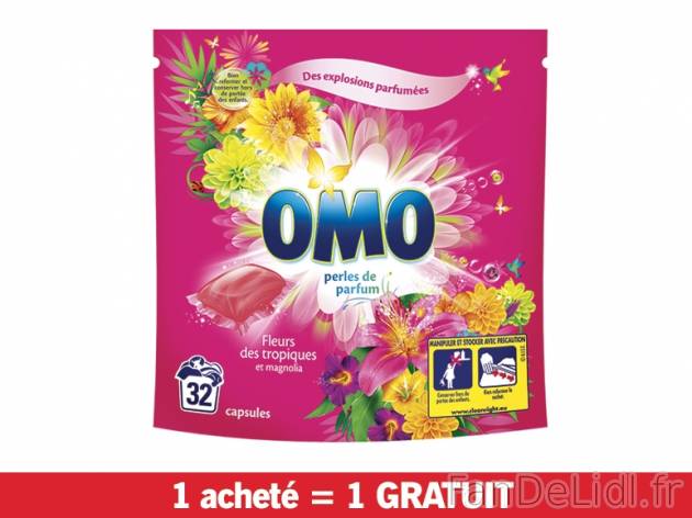 Omo fleurs des tropiques en capsules , prezzo 8.09 € per Soit le lot de 2 x 32 ...