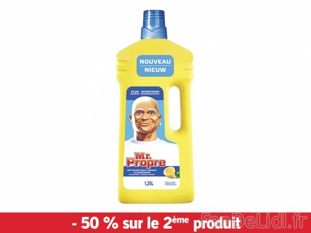 Mr Propre nettoyant ménager citron , prezzo 2.40 € per Soit le lot de 2 x 1,25 ...