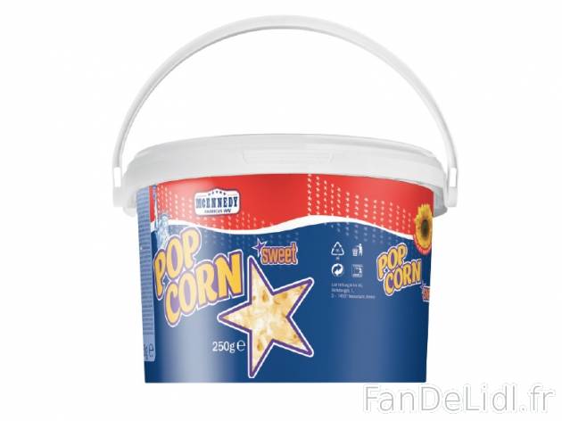 Pop-corn au caramel , prezzo 1.99 € per 250 g, 1 kg = 7,96 € EUR.