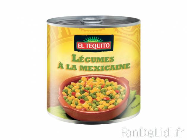 Légumes à la mexicaine , prezzo 0.79 € per 280 g (PNE), 1 kg = 2,82 € EUR. ...