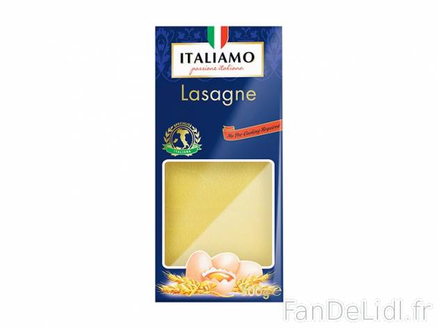 Lasagnes aux œufs , prezzo 1.19 € per 500 g, 1 kg = 2,38 € EUR.