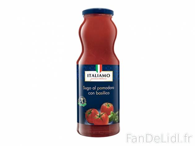Sauce tomate-basilic ou purée de tomate , prezzo 0.99 € per 720 g au choix, 1 ...