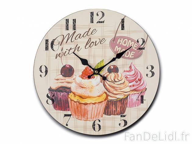 Horloge murale vintage , prezzo 4.99 € per L&apos;unité au choix 
- Format ...