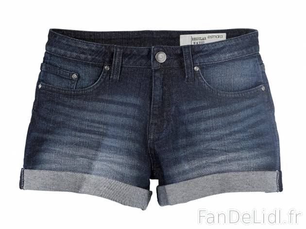 Short en jean , prezzo 6.99 € per L&apos;unité au choix 
- Ex. : 98 % coton ...
