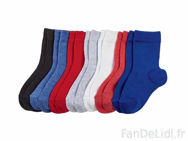 7 paires de chaussettes , prezzo 3.99 € per Le lot au choix 
- Ex. : 65 % coton, ...