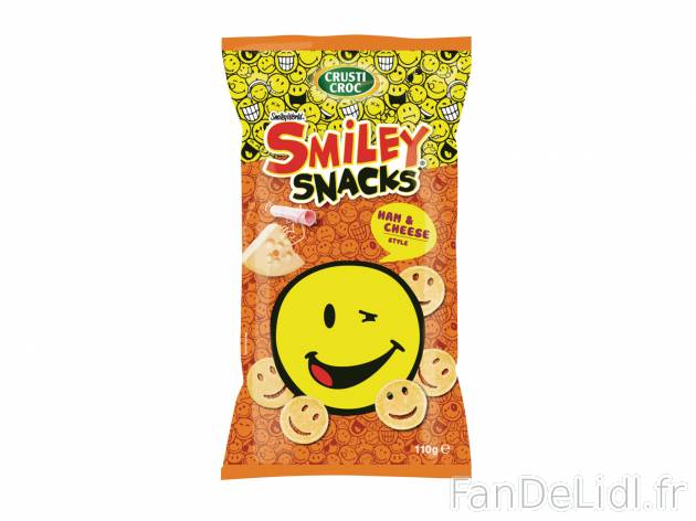 Crackers ou pallets smiley1 , prezzo 0.99 € per 110/125 g au choix 
- Au choix ...