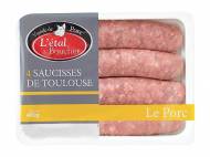 4 saucisses de Toulouse , prezzo 2,99 € per 480 g, 1 kg = ...