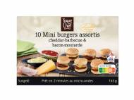 10 mini burgers , le prix 4.19 € 
- Assortiment sauce barbecue-cheddar ...