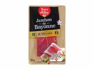 Jambon de Bayonne IGP , le prix 1.55 € 
- 6 fines tranches ...