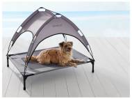 Lit de camp pour chien avec toit pare-soleil