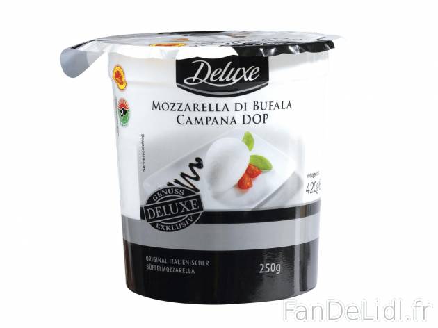 Mozzarella di Bufala Campana DOP1 , prezzo 2.99 € per 250 g 
    