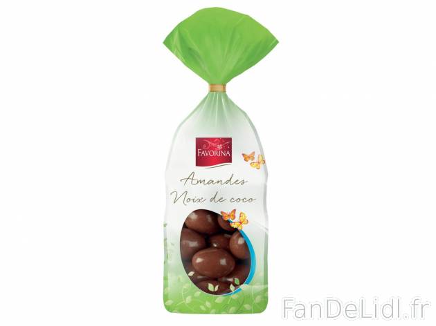 Amandes en chocolat1 , prezzo 1.99 € per 200 g au choix 
- Au choix : coco ou ...