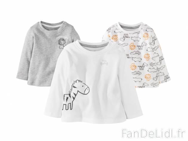 T-shirts manches longues bébé garçon , prezzo 6.99 € per Le lot au choix 
- ...