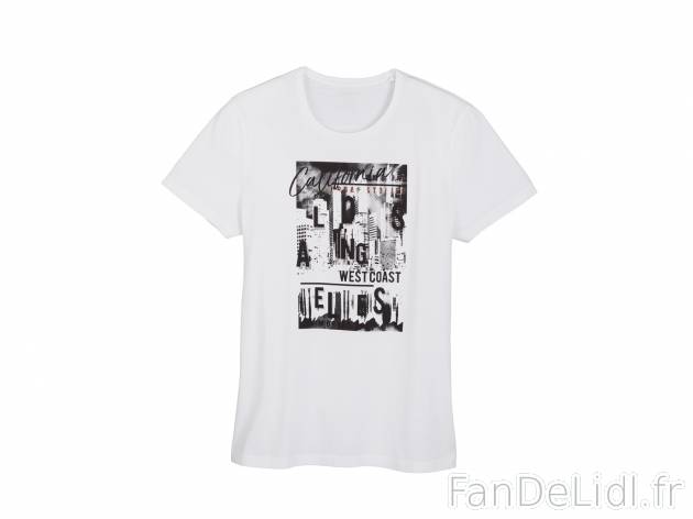 T-shirt imprimé , prezzo 4.49 € per L&apos;unité au choix 
- Ex. 65 % polyester ...