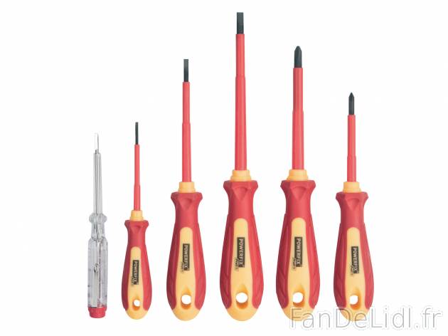 Set de tournevis , prezzo 5.49 €  
-  Set de 6
-  2 types d&apos;enbouts