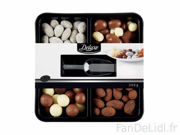 Plateau de fruits et de noix enrobés de chocolat1 , prezzo 3.99 € per 300 g 
- ...