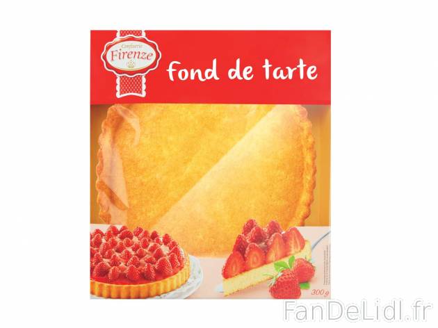 Fond de tarte1 , prezzo 1.19 € per 300 g 
-  Diamètre : 24 cm