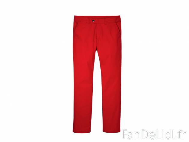 Pantalon en twill homme , prezzo 9.99 € 
- Ex. 98 % coton et 2 % élasthanne- ...