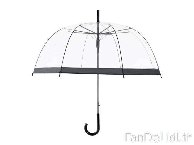 Parapluie transparent , prezzo 4.99 €  
-  Ø env. 81 cm
-  4 coloris au choix