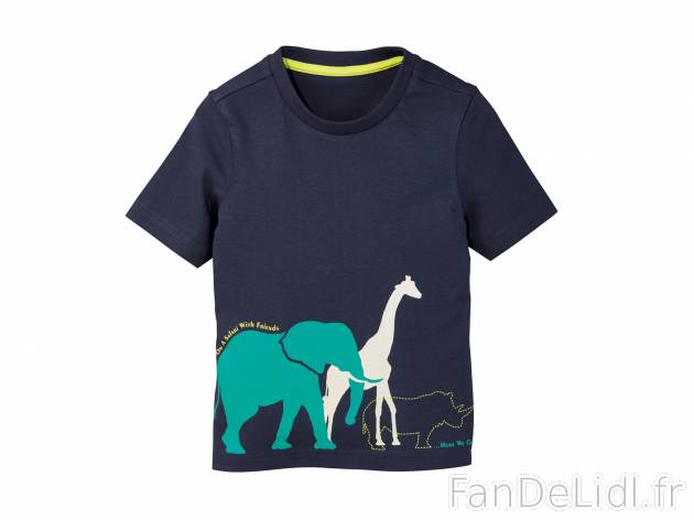 T-shirt garçon , prezzo 3.49 €  
-  100 % coton
-  3 coloris au choix