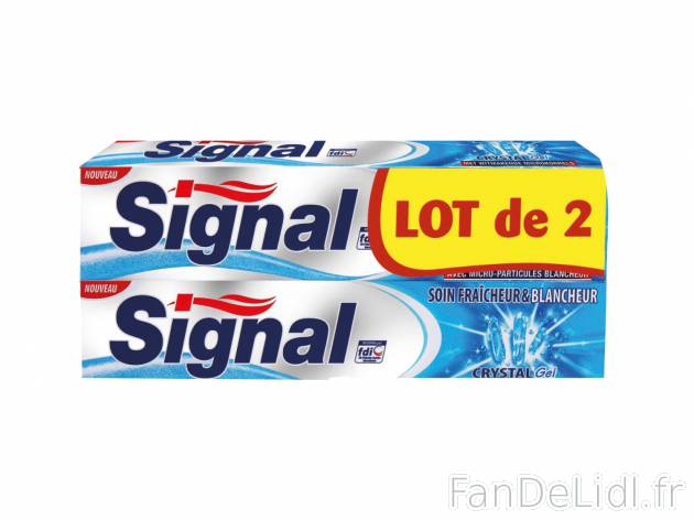 Signal dentifrice , prezzo 1.75 € 
- Les 2 lots de 2 x 75 ml dont 1 lot GRATUIT ...