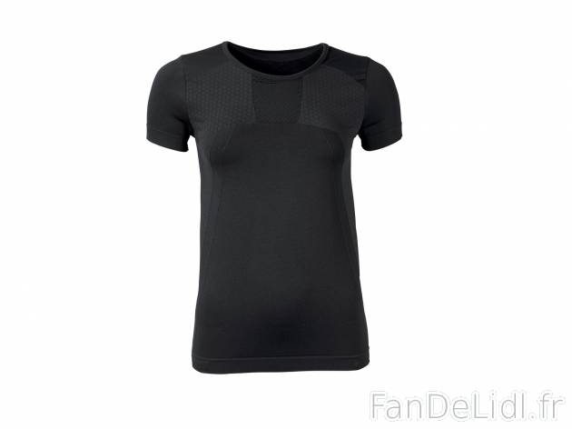 T-shirt technique seamless , prezzo 4.49 € 
- Ex. 86 % polyamide, 8 % élasthanne ...