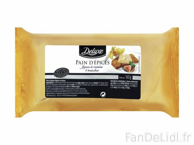Pain d&apos;épices spécial foie gras aux figues1 , prezzo 1.79 € per 165 ...