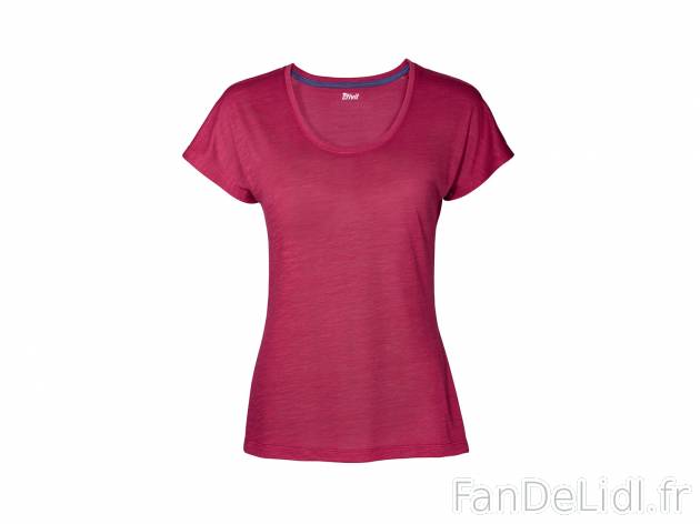 T-shirt femme , prezzo 3.99 € 
- Ex. 53 % coton et 47 % polyester
- 4 coloris ...