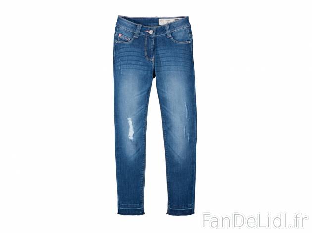 Jean skinny fille , prezzo 7.99 € 
- Ex. 61 % coton, 37 % polyester et 2 % élasthanne ...