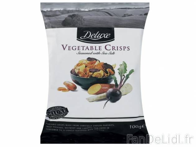 Chips de légumes1 , prezzo 1,69 € per 100 g, 1 kg = 16,90 € EUR.